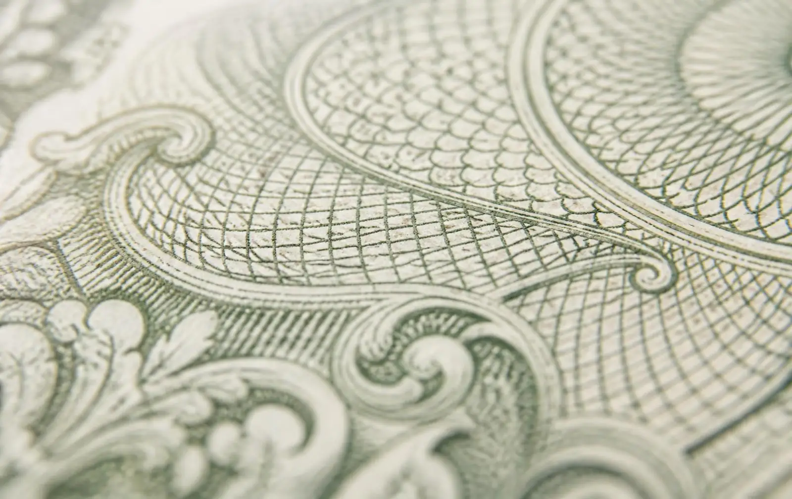 Engraved guilloche detail on a share certificate